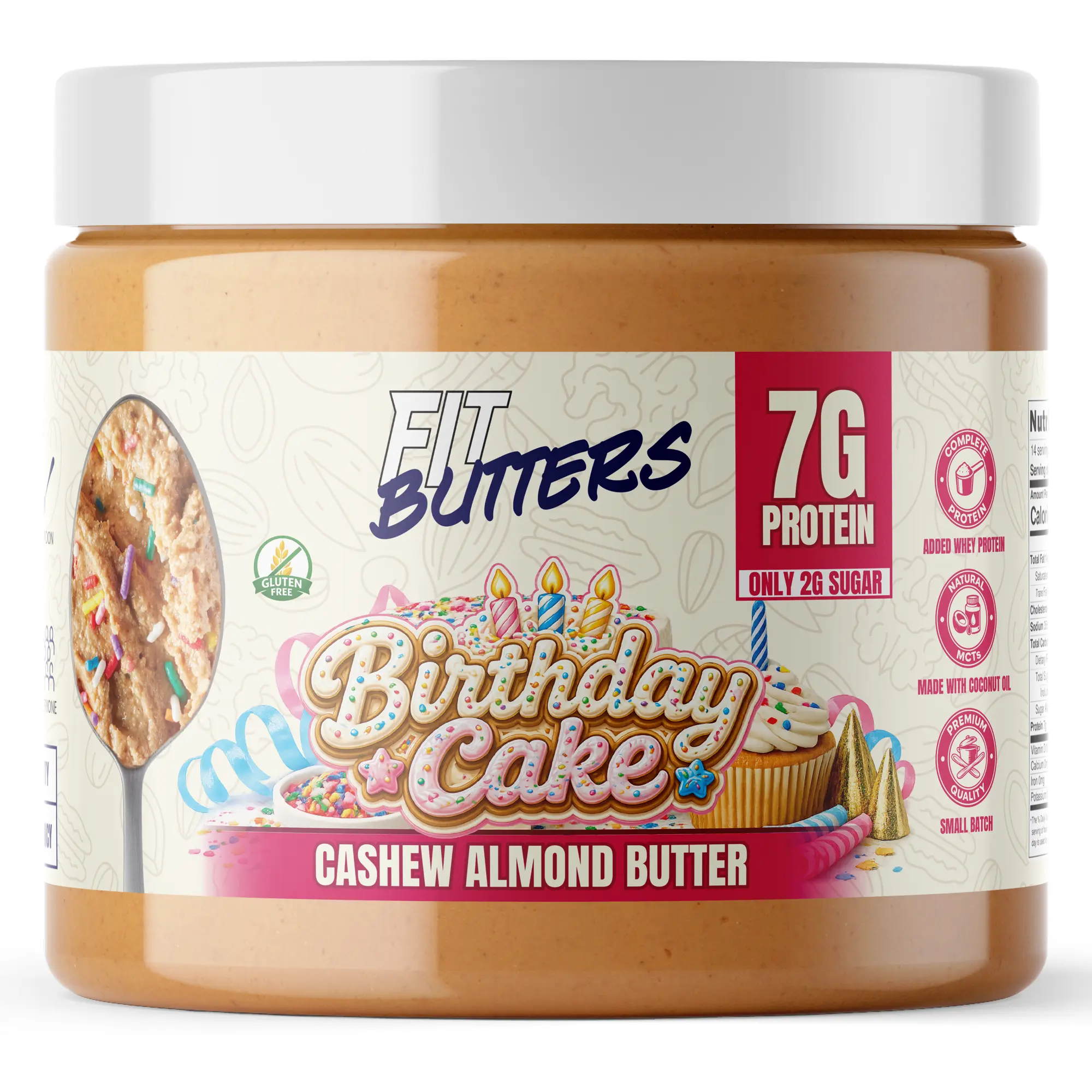 Fit Butters Birthday Cake Cashew Almond Butter Spread Healthy Fit Butters Birthday Cake Cashew Almond Butter Spread Healthy