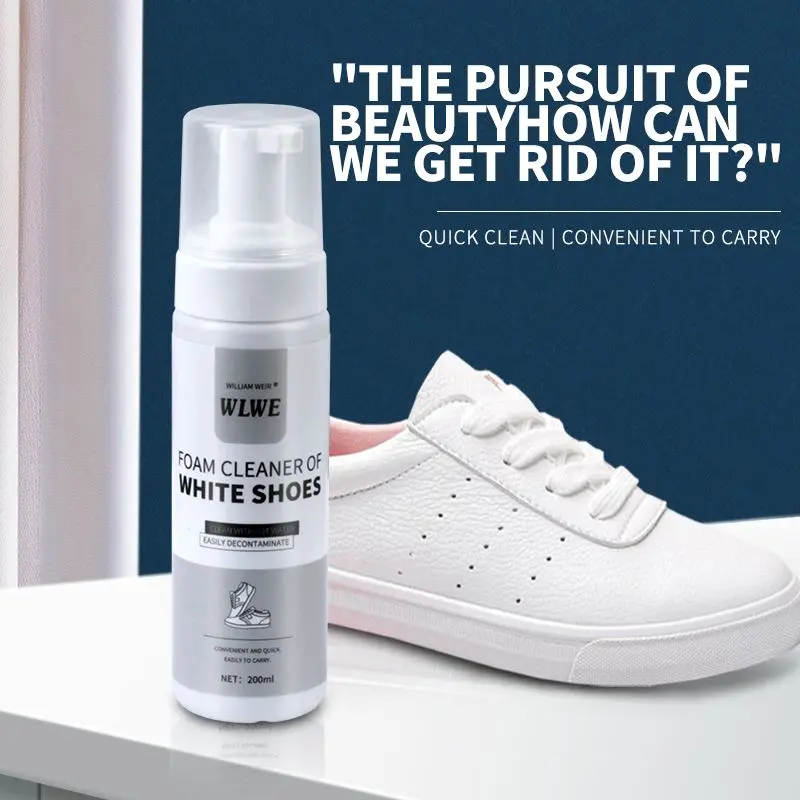Professional White Shoe cleaning foam,200ML, Clean shoes makes sneakers refreshed and gentle on all shoe materials  Christmas gifts