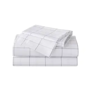 Twin Printed Pattern Percale Cotton Sheet Set Northern Plaid - Eddie Bauer