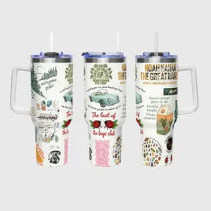 Noah Kahan The Great Divide Tour 2026 Tumbler 40oz with Handle, Indie Folk Concert Travel Mug, Aesthetic Music Fan Cup, Gift for Noah Kahan Fans