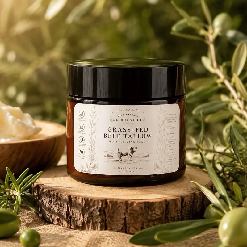 Grass Beef Tallow Moisturizer, Daily Nourishing Hydrating Skincare with Barrier Repair Benefits Moisturizing