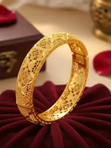Dubai Gold Plated Women's Fashion Hollow Out Bracelet, Handmade Luxury Ethnic Style, African Nigeria Wedding Cuff, Casual All Seasons Jewelry