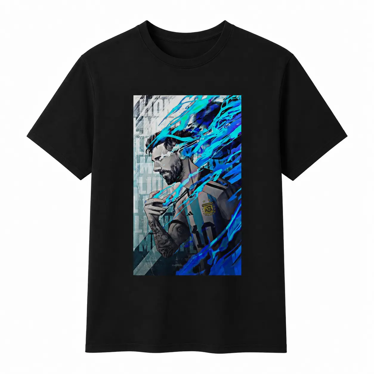 Sky Blue Soccer Flame T-Shirt for Men Women | Dynamic Striker Graphic Tee, Match Day Sports Fan Gift Top
