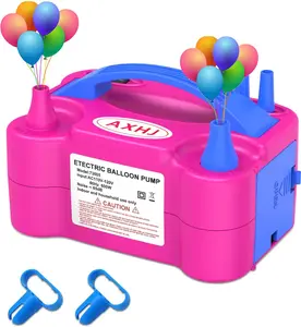AXHJ Balloon Pump, Air Balloon Pump Dual Nozzle Air Blower Pump, Balloon Inflator for Decorations