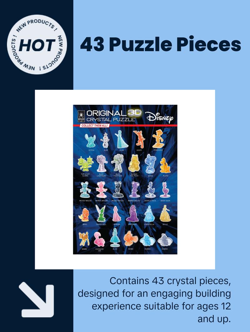 3D Crystal Puzzle - Disney 100 Platinum Edition - Tinker Bell: 43 Pcs
