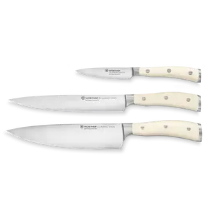 Classic Ikon Crème 3-Piece Chef's Knife Set