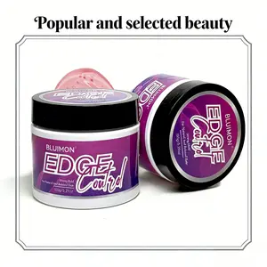 Bluimon EDGE Control Gel with Castor Oil 5.07FI Oz Strong Hold Thick Edges Non-GreasyNon-Flaking No White Cast Long LastingSupports Hair Growth Natural Formula For AllHair Types
