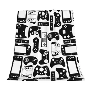Game Theme Blanket, Soft Comfortable Couch Bed Cover, Gift for Men Gamers, All-Season Blanket, Game Controller Cover Blanket
