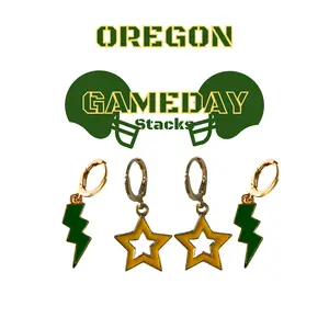 Oregon Spirit Earring Stacks For Ducks Game Day