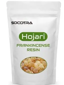 Socotra Hojari Frankincense Resin - 2 oz Highest Grade Omani Green & White 100% Pure Natural Incense with Aroma, Fragrance, Scent for Prayer, Wellness (Charcoal-Ready Home Fragrance Supply)