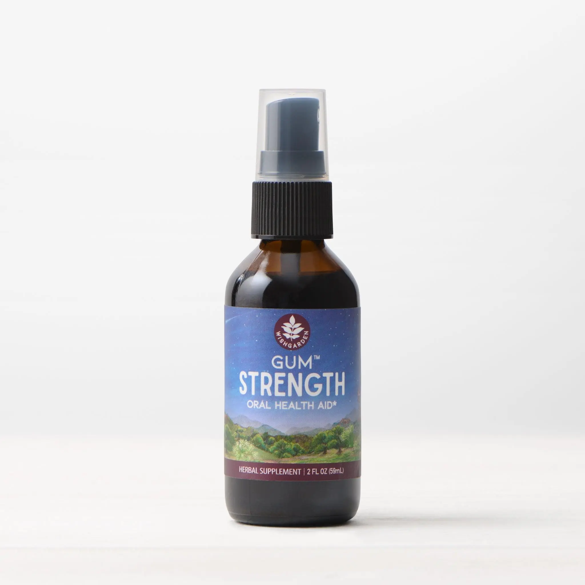 WishGarden Gum Strength Oral Health Aid Herbal Supplement for Healthy Gums & Teeth Organic Myrrh Peppermint Gluten-Free 2 fl oz - Mint Breath Spray, Healthcare, Fitness