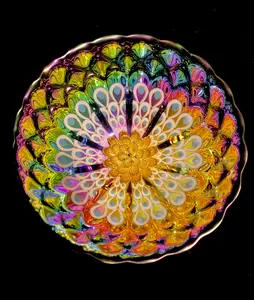 Mystic Glowing Lotus Cup | Turquoise & Gold, 7-Color Aura, Healing Energy