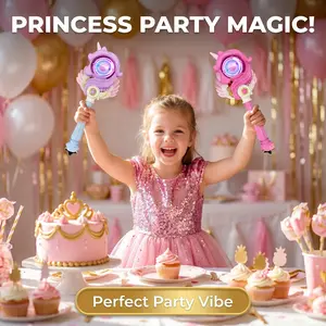 Purple LED Light-Up Unicorn Magic Wand Toy with Unicorn Head - Safe Smooth Grip for Small Hands, Sounds & Music, Princess Role Play Gift for Girls Ages 3-4,3-8 - Ideal for Any Occasion