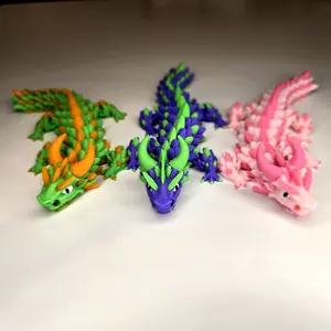 Articulated Scaled 5" Dragon - 3D printed - Bookshelf Decor