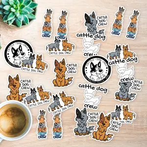 Stickers Pack 20 Pcs Cattle Luggage Bottle Dog Car Crew Skateboard Water Vinyl Bike Bumper Waterproof Aesthetic Colorful Guitar Laptop