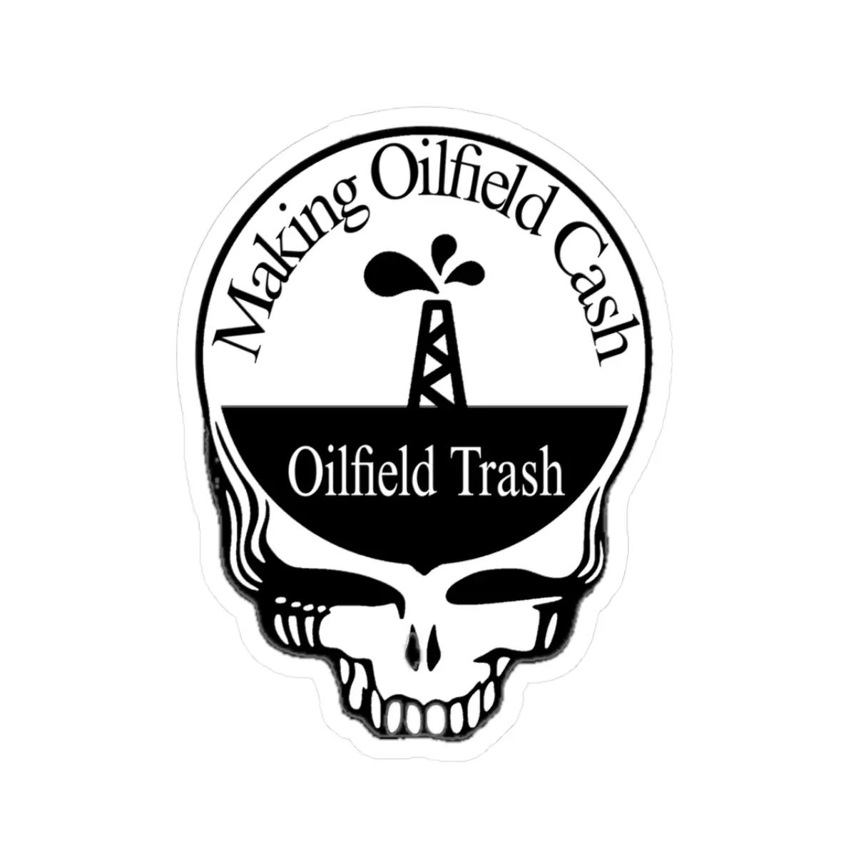Oilfield Trash Hard Hat Stickers, Durable Vinyl Decal for Oil & Gas Industry, Perfect for Laptops, Water Bottles, Hard Hats,Gifts