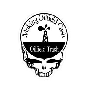 Oilfield Trash Hard Hat Stickers, Durable Vinyl Decal for Oil & Gas Industry, Perfect for Laptops, Water Bottles, Hard Hats,Gifts