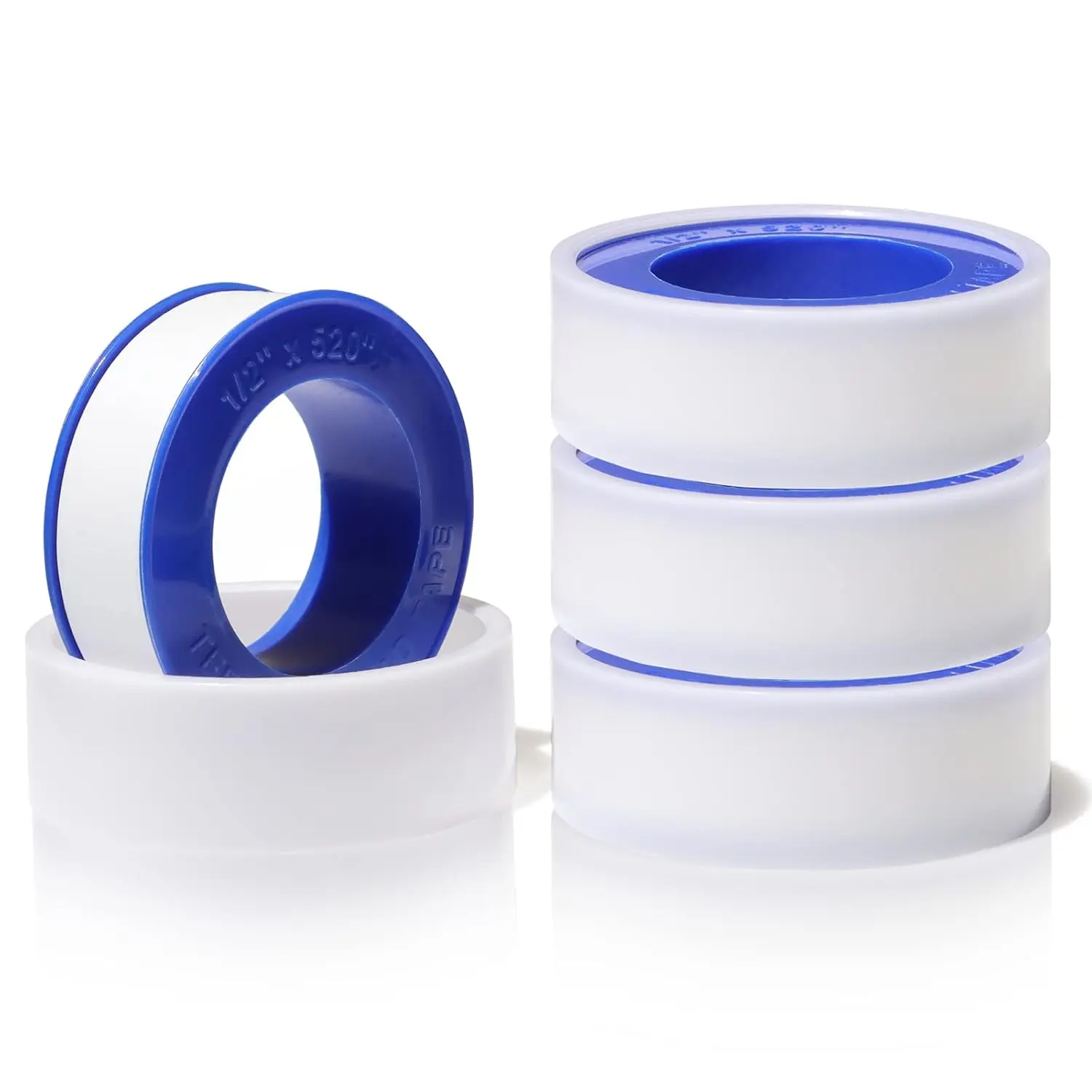 4 Rolls Teflon Tape,Plumbers Tape(1/2 Inch X 520 Inches),PTFE Tape for Sealing Tape,Plumbing Tape,Sealant Tape,Thread Seal Tape for Shower ,Water Pipe, Leakage,Thicker
