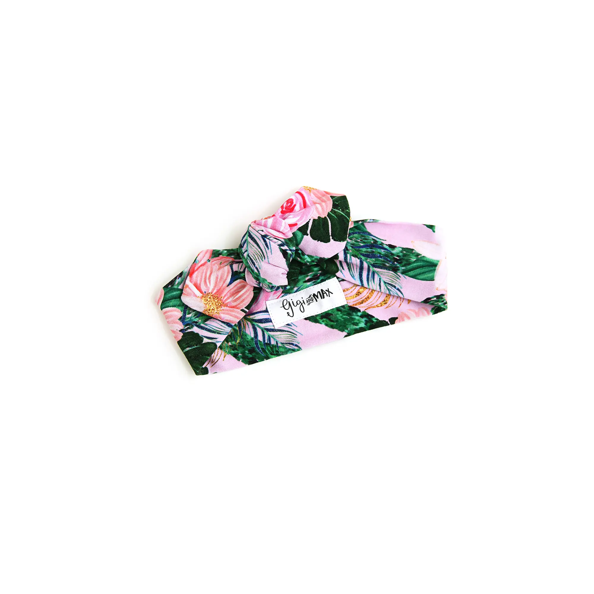 Luana TOPKNOT HEADBAND Soft Bamboo Newborn Baby Floral Hair Accessories 23" Long Stretchy Viscose Fabric