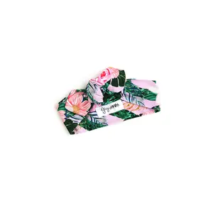 Luana TOPKNOT HEADBAND Soft Bamboo Newborn Baby Floral Hair Accessories 23" Long Stretchy Viscose Fabric