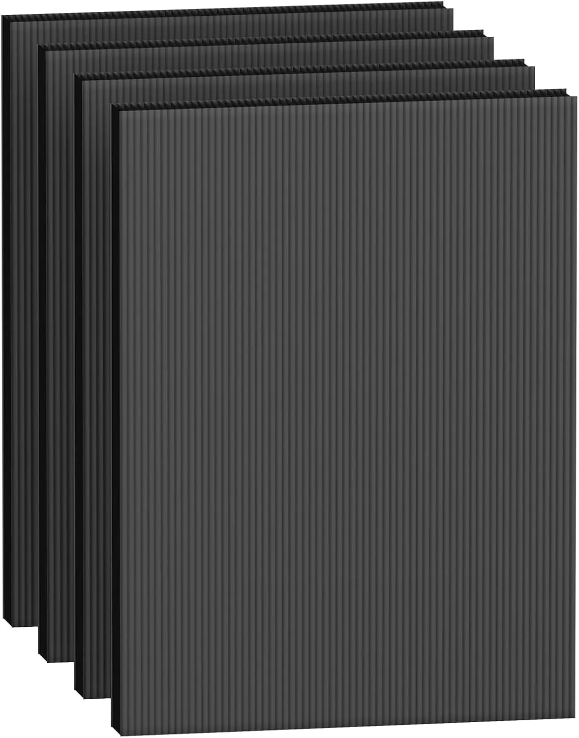24 x 36 Inches 4 Pack Corrugated Plastic Sheet, 4mm Thick Corrugated Plastic Board, Black Blank Poster Board, Waterproof Coroplast Sheets for Indoor, Outdoor Use and DIY Projects., Yard Sales, Garage Sales