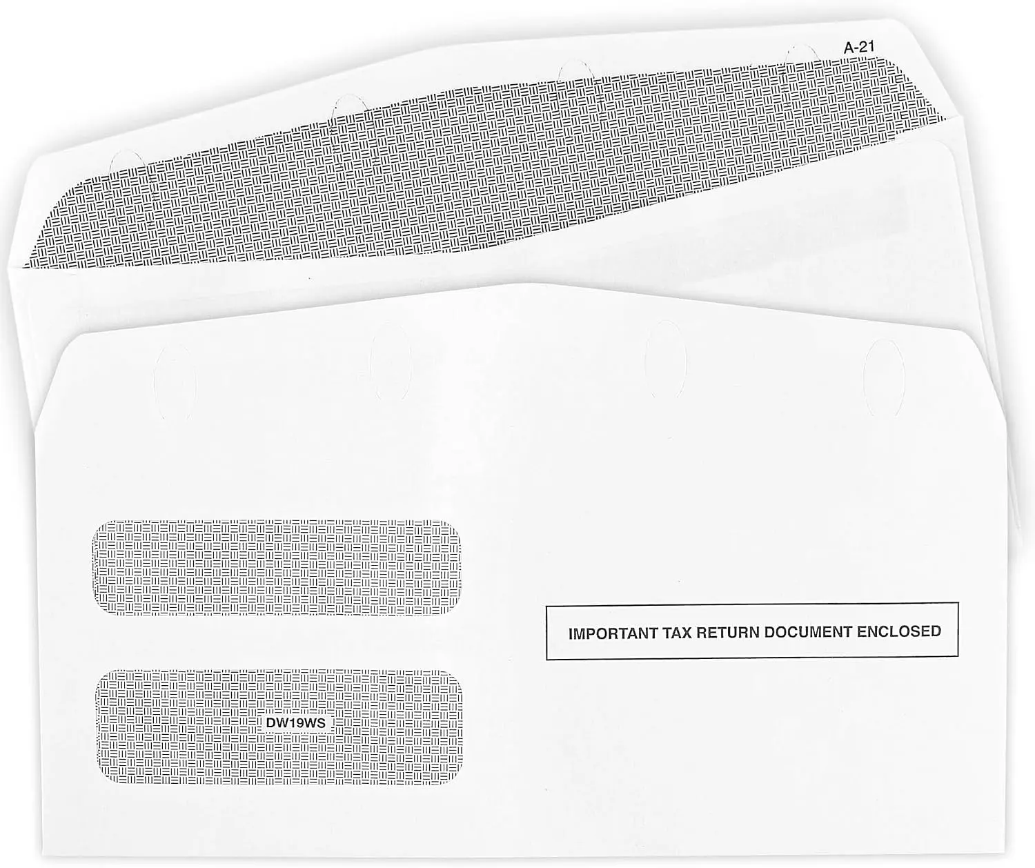 50 1099 NEC Tax Form Envelopes 2025, Designed for Printed 1099 NEC Forms, 3 13/16’’ x 8 7/8 Self-Seal, Double-Window, Security Tinted, 50 Nec Self-Seal Envelopes