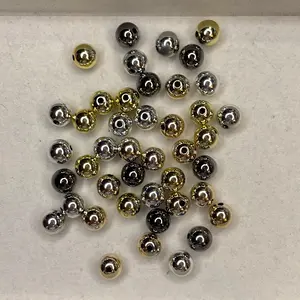 Metallic round beads