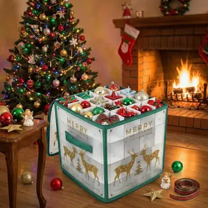 Christmas Decoration Storage Box (single), Hard Partition Design, Perfect for Holiday Ornaments and Accessories Organization, Lockable Storage Boxes