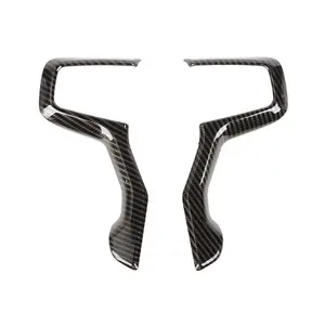 Carbon Fiber Steering Wheel Button Cover Trim for Chevy Silverado 1500 2019+ Suburban 2020+ Tahoe 2021+ ABS Material Decorative Accessories Automotive Interior Upgrade