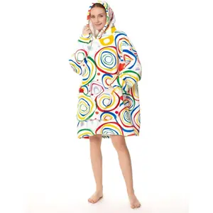 Wearable Blanket Hoodie for Adults, Oversized Sherpa Fleece, Soft & Cozy Hooded Blanket, Warm Gift for Men & Women