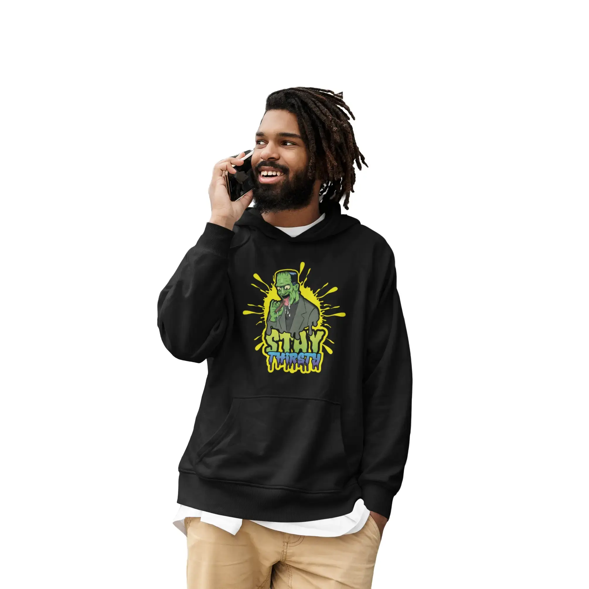 Stylish Stay Thirsty Smart Hoodie for Men - Menswear Top