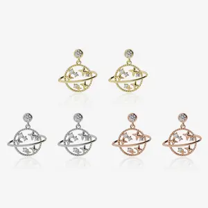 Planet Star Saturn Earrings