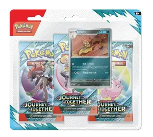 Pokemon TCG: Journey Together 3 Pk Blister (Scrafty or Yanmega)