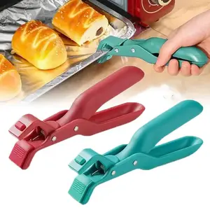 2Counts Hot Plate Gripper,Multi-Purpose Anti-Scald Tool for Bowls, Plates,Pans,Serving as Holder,Clip in Kitchen Red & Green., Kitchen Utensils Accessories, Kitchen Utensils Tools