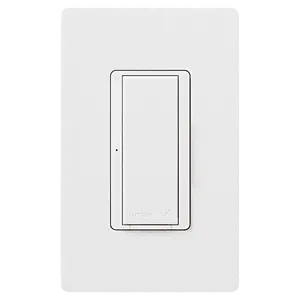 Lutron Maestro Wireless Switch, Incandescent/Halogen, Magnetic Low-Voltage, Electronic Low-Voltage, Non-Dim Fluorescent, Specification Grade, Multi-Location/Single-Pole, 120V/8A Light or 5.8 A Fan, Vive Enabled, White, MRF2S-8ANS120-WH