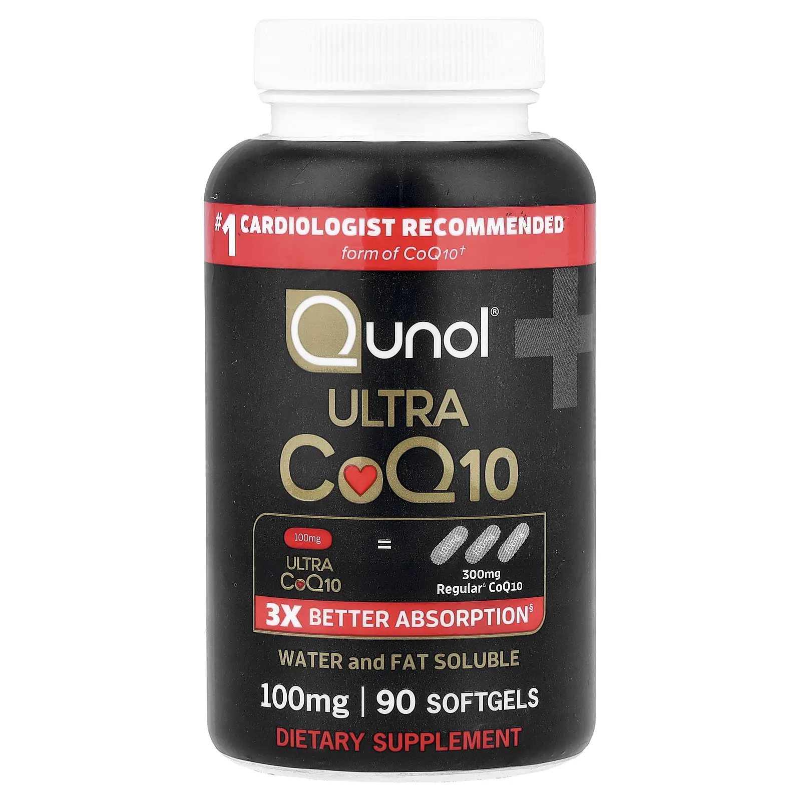 Qunol Ultra CoQ10, 100 mg, 90 Softgels