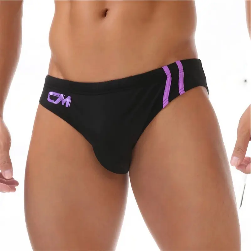 Men’s Black Swim Trunks Briefs Shorts Classic Sunga Bathing Suit (Size Small-XXXL)