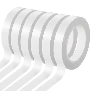 6 Rolls Double Sided Tape for Crafts, Strong Double-Sided Tape, Artist Tape, Double-Sided Adhesive Tape for Arts, Card Making, Scrapbooking Supplies, Gift Wrapping (0.4 in X 26.25Ft)