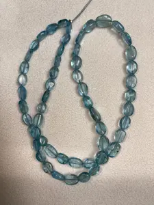 Blue Apatite Crystal Full String Necklace