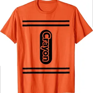 Group Family Halloween Costume Kids Orange Crayon Costume T-shirt