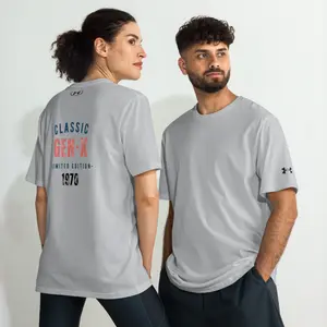 Under Armour Classic Gen-X Limited Edition 1970 Athletic T-Shirt Unisex Cotton Polyester Blend Breathable Gym Tee with Split Hem