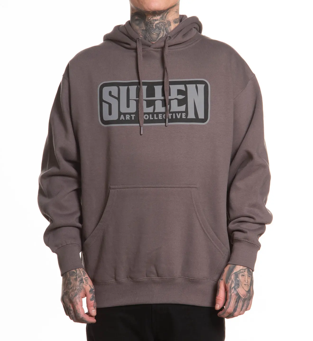 Brush Line Pullover Relaxed Fix Soft Brushed Cotton Grey HD Print