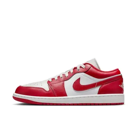 NIKE Air Jordan 1 Low New Beginnings Men's Colorblock Leather Basketball Shoes - Low-Top Laced Sports Trainer, Round Toe, Clean Silhouette, Casual All Seasons, Black Accents, Walking Shoes