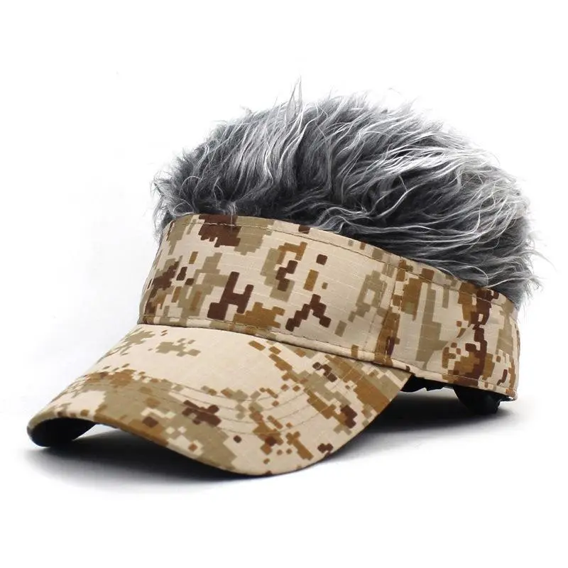 Hot Wig Hat, Internet Celebrity Wig Hat, Hip-hop Spoof Hooligan Baseball Cap, Digital Camouflage Hat Adjustable Stylish Hat Handcrafted Cap Premium Headwear