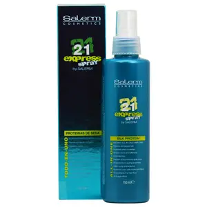Salerm Cosmetics 21 Express Spray - All-in-one Silk Protein Treatment for Damaged Hair - 150ml/5.04oz Haircare Repair Comfort Moisture Moisturize
