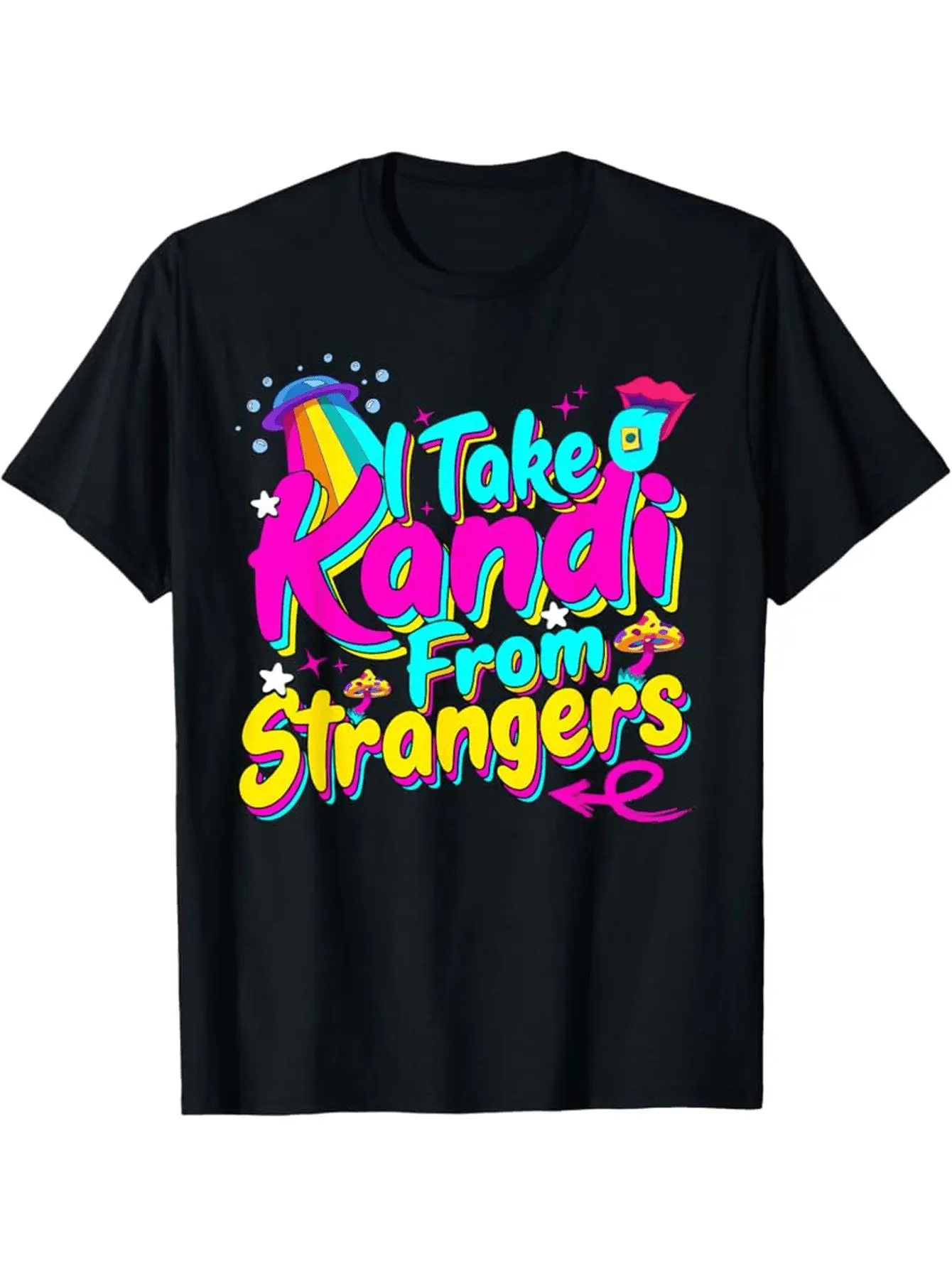MenS I Take Kandi from Strangers Graphic T-Shirt - unisex soft cotton short sleeve t shirt, vintage graphic casual tee for men women teens, perfect birthday holiday gift for camping travel gym daily street  wear