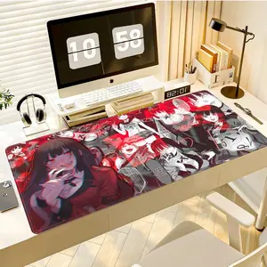 Kakegurui Yumeko Jabami HD Anime Gaming Mouse Pad, 80×30cm Non-Slip Lock Edge Rubber Desk Mat, Computer Keyboard Desktop Accessories for Gamers