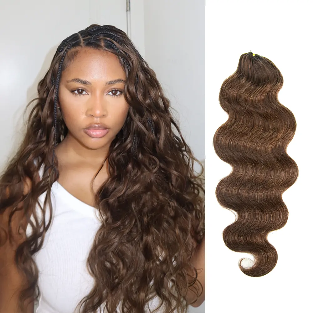 YWIGS Brown Crochet Human Hair for Miracle Knots Boho Braids #4, #30 Crochet Hair Pre-Separated Body Wave Human Crochet Hair Color 4, Color 30 #DealsForYouDays #Summerwins #Summervibes