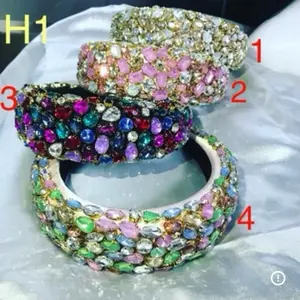 Rhinestone Headband - Colorful Sparkling Design H1 with Options 1 2 3 4 Available