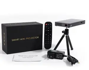 Smart Bluetooth WiFi Portable Rechargeable Mini Projector with Tripod